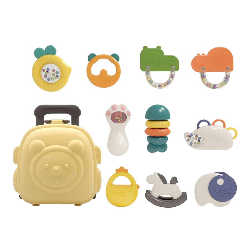 10-Piece Toddler Sensory Teething Rattle