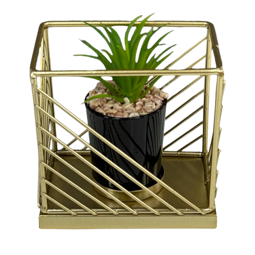 Geometric Gold Planter
