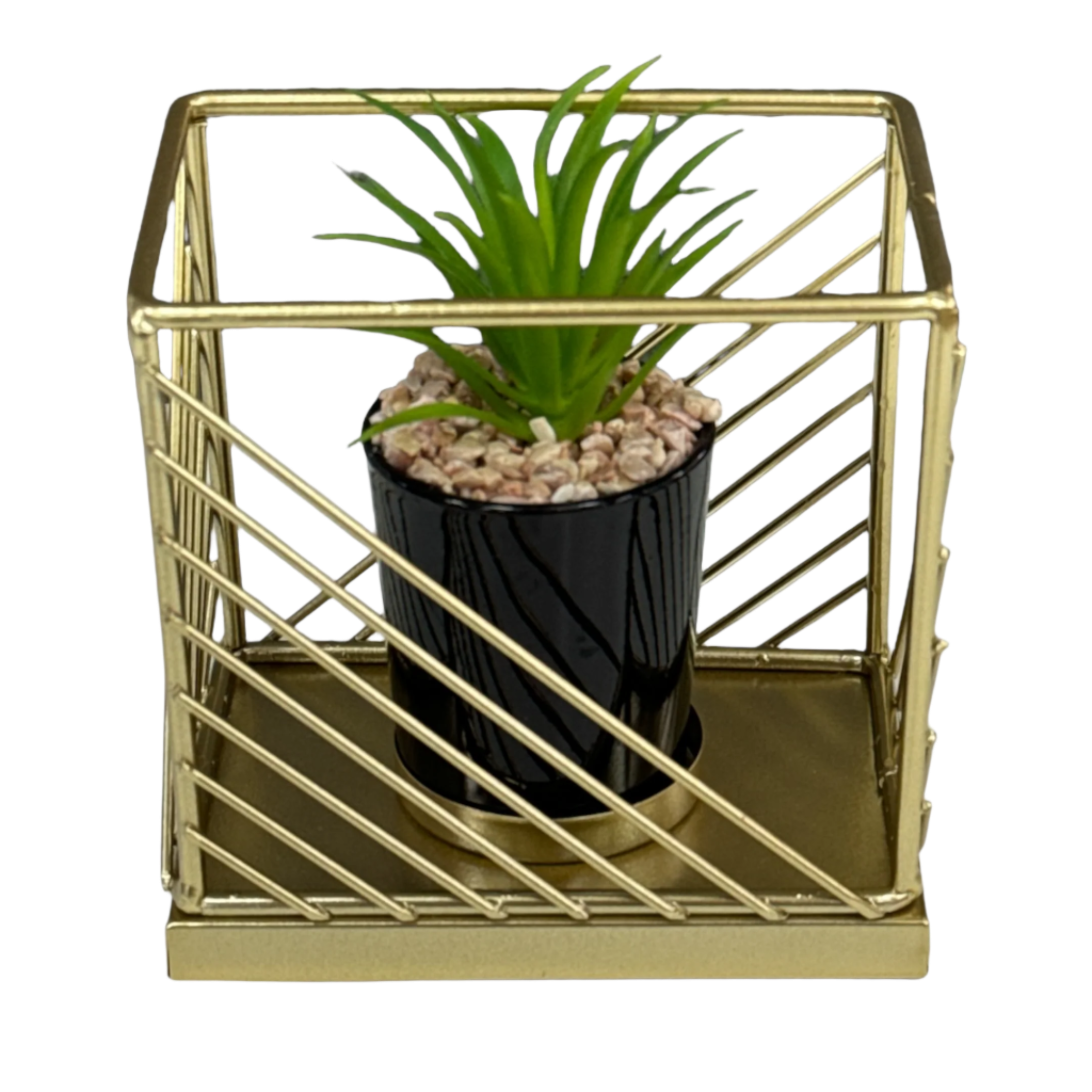 Geometric Gold Planter