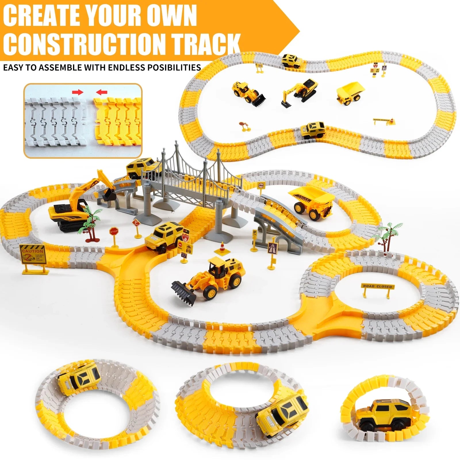 TurboTrack - Construction Racing Track Set