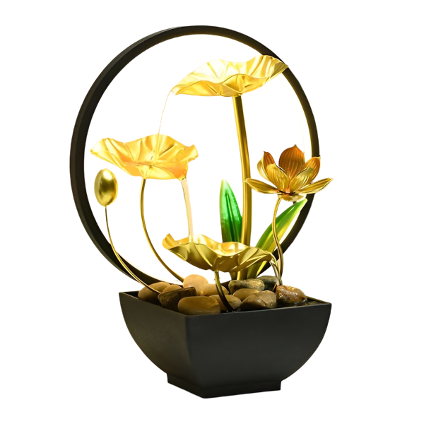 Golden Lotus Leaf Lamp
