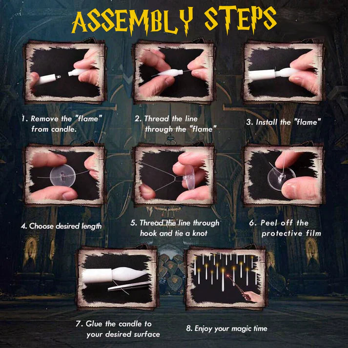 Floating Candles Set with Magic Wand