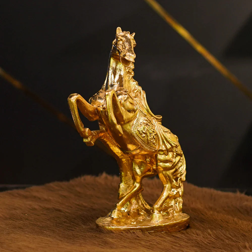 Lustrous Gold Horse Figurine