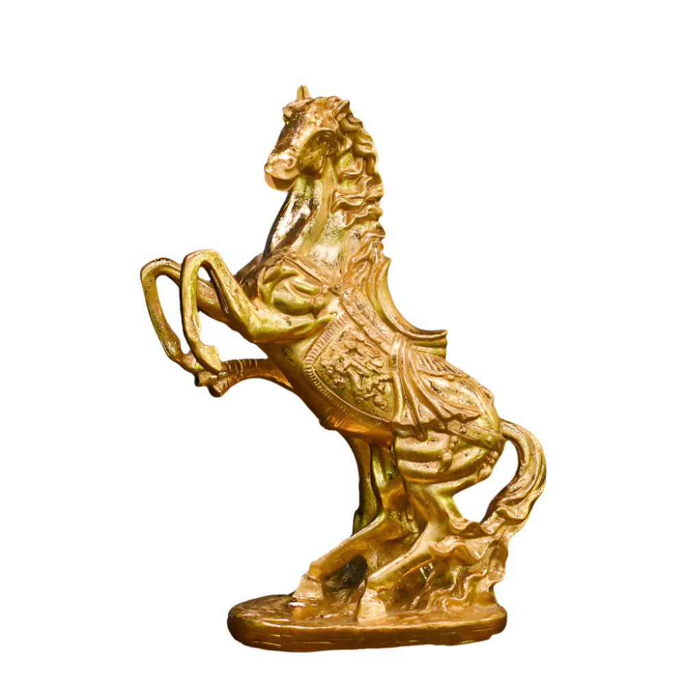 Lustrous Gold Horse Figurine