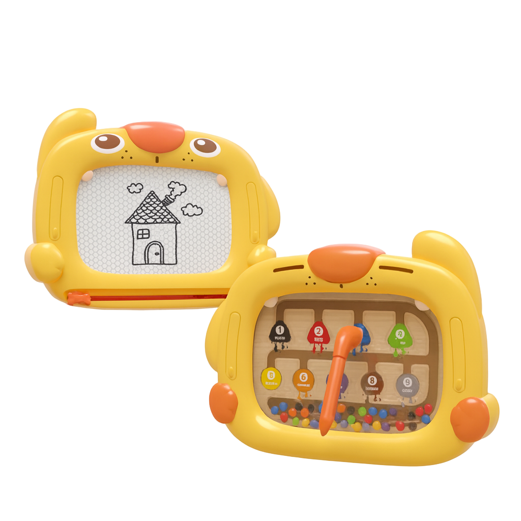 Puppy Drawing Slate and Magnetic Number Color Maze Game