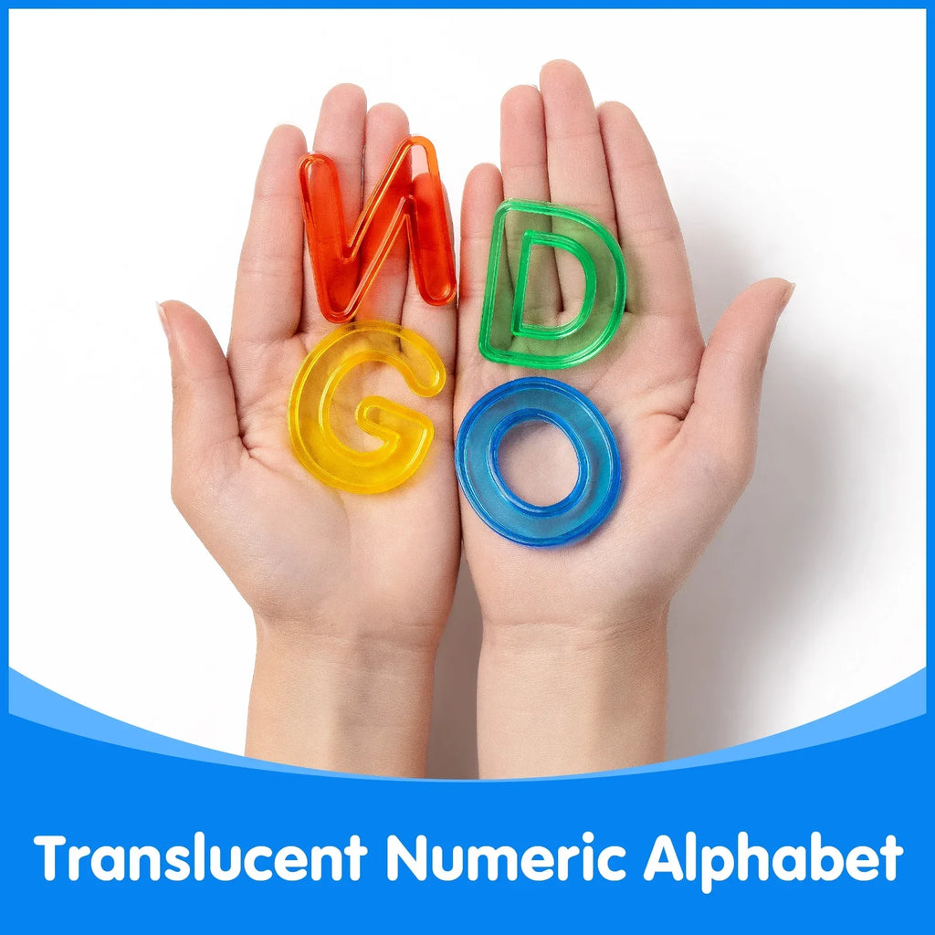 66 Pcs Translucent Letters and Numbers