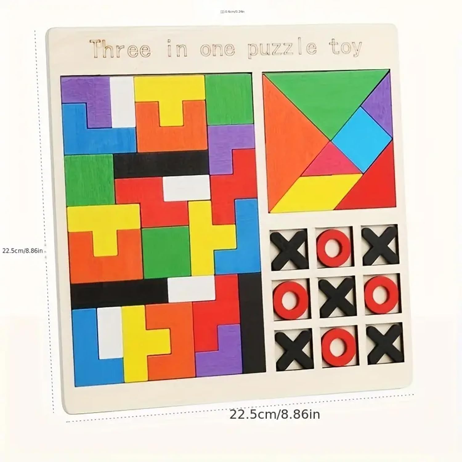 3-in-1 Wooden Puzzle Set