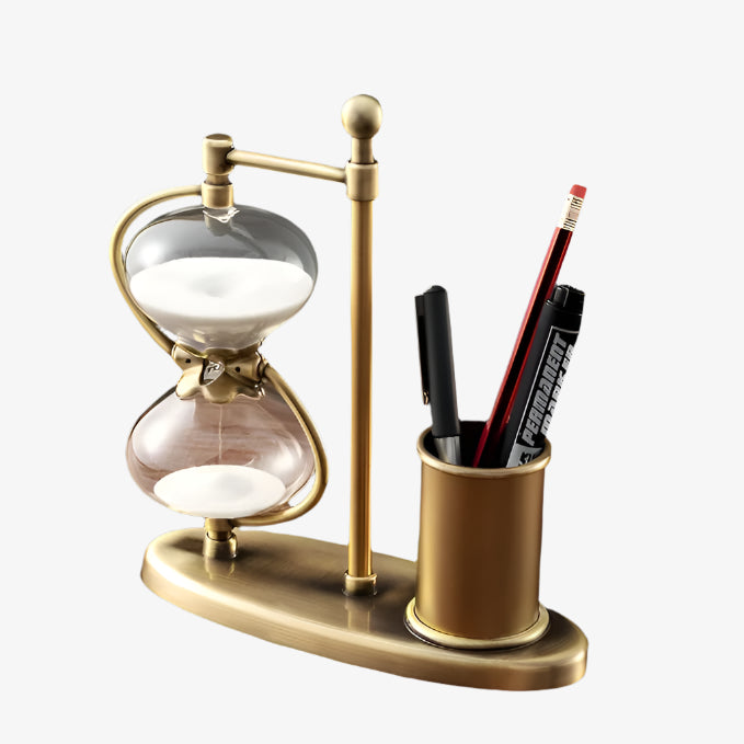 Hourglass Timer Pen Holder
