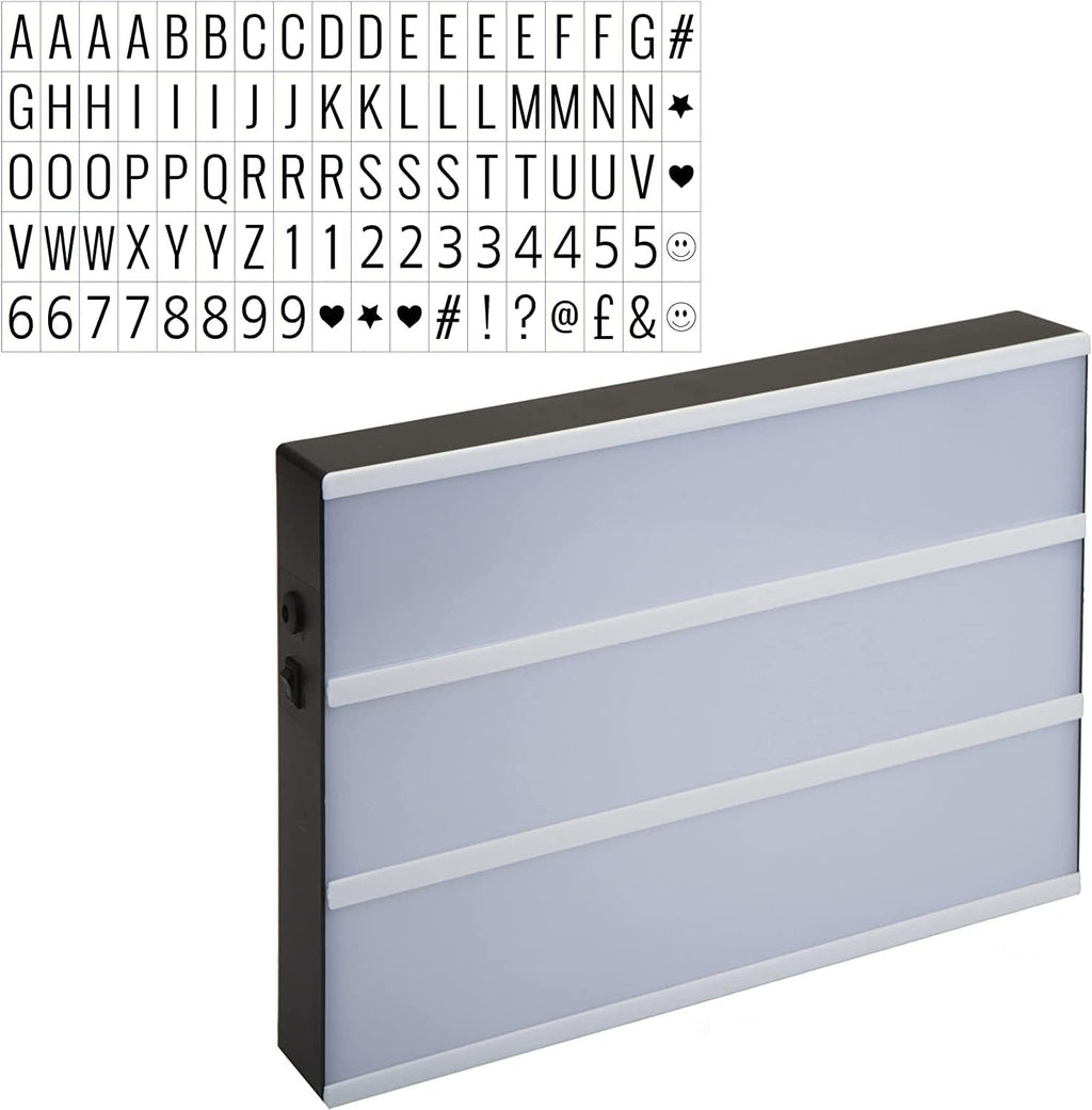 Cinematic Light Box with Letters