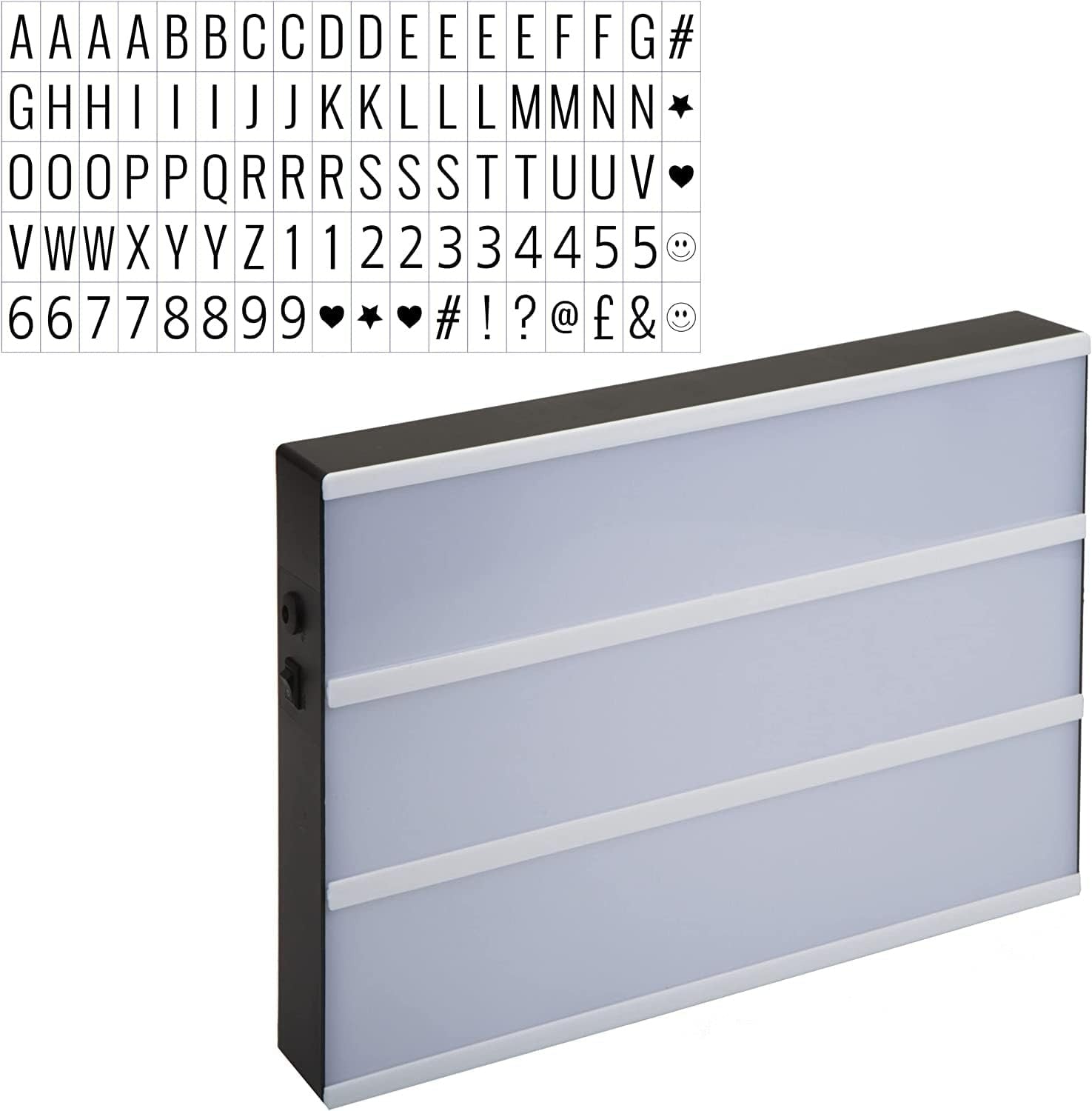 Cinematic Light Box with Letters