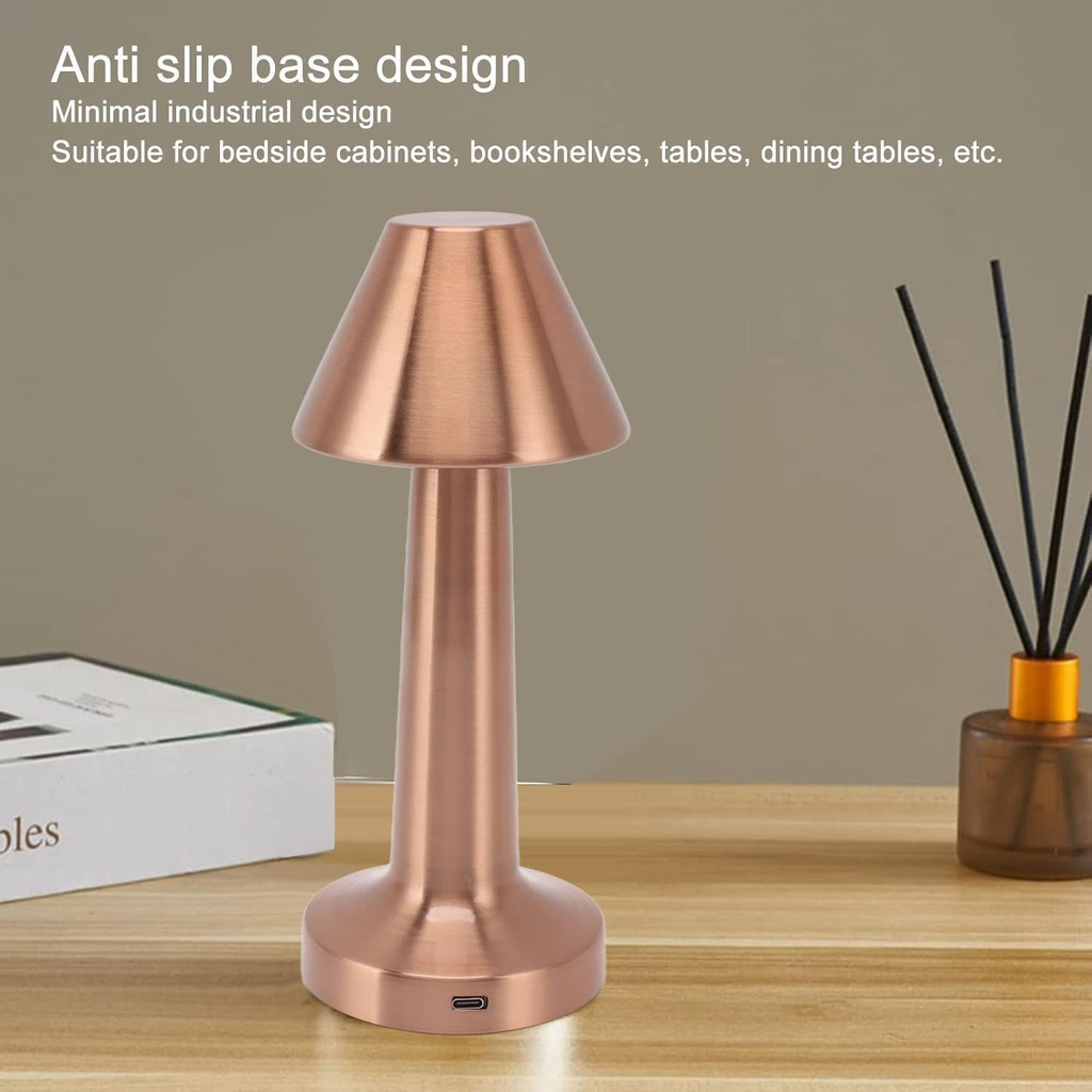 Rose Gold Cordless Table Lamp
