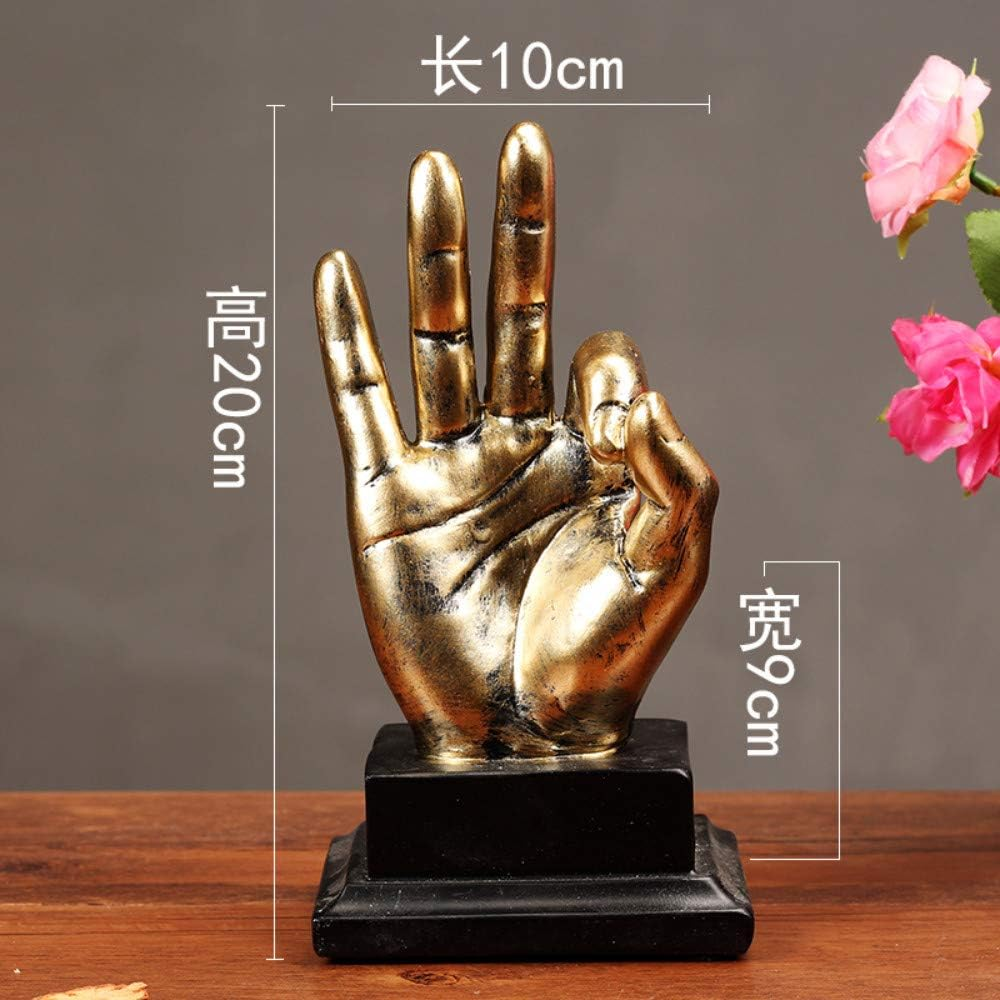Antique Golden Hand Mudra Statue