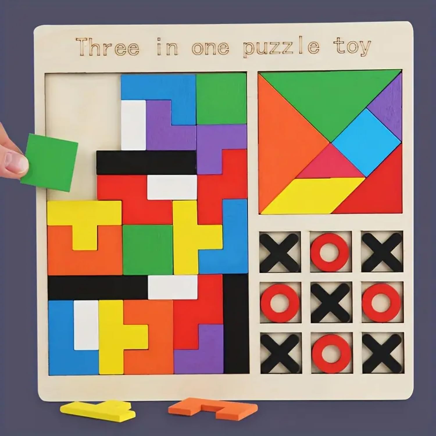 3-in-1 Wooden Puzzle Set