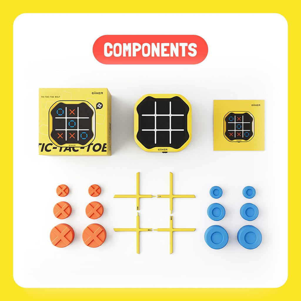 Tic Tac Toe Bolt Game – 3-in-1 Portable Puzzle Fun