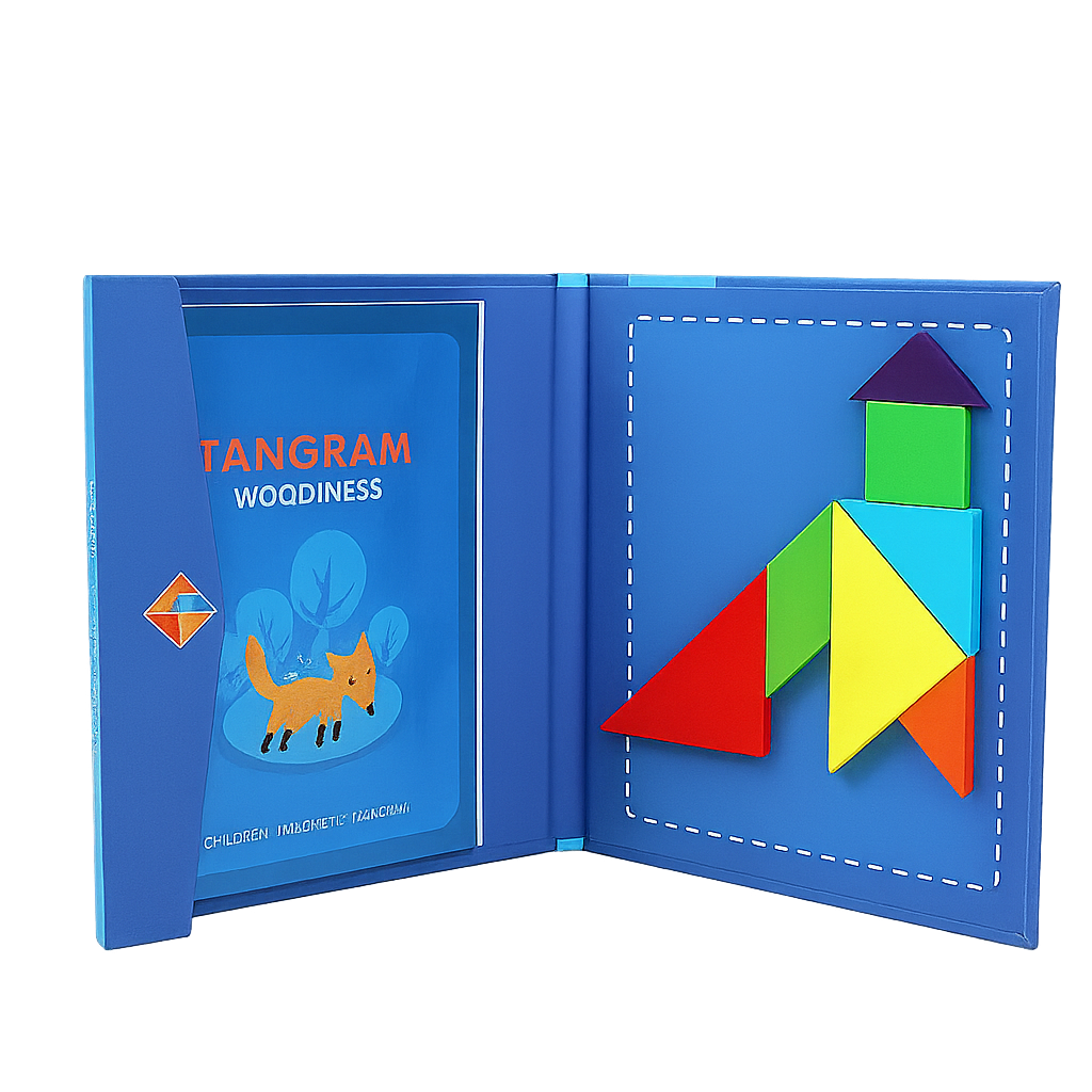 Wooden Tangram Magnetic Puzzles