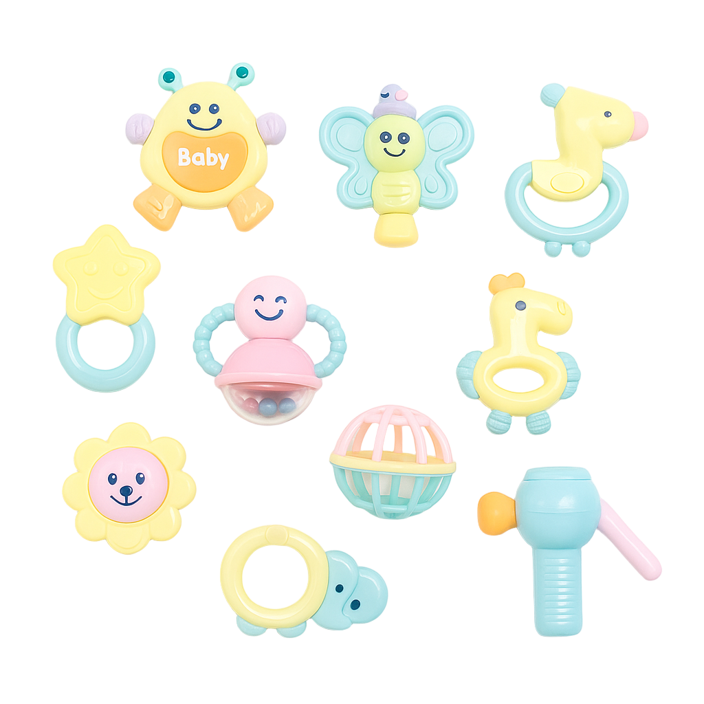 10 PCS Baby Rattle Set