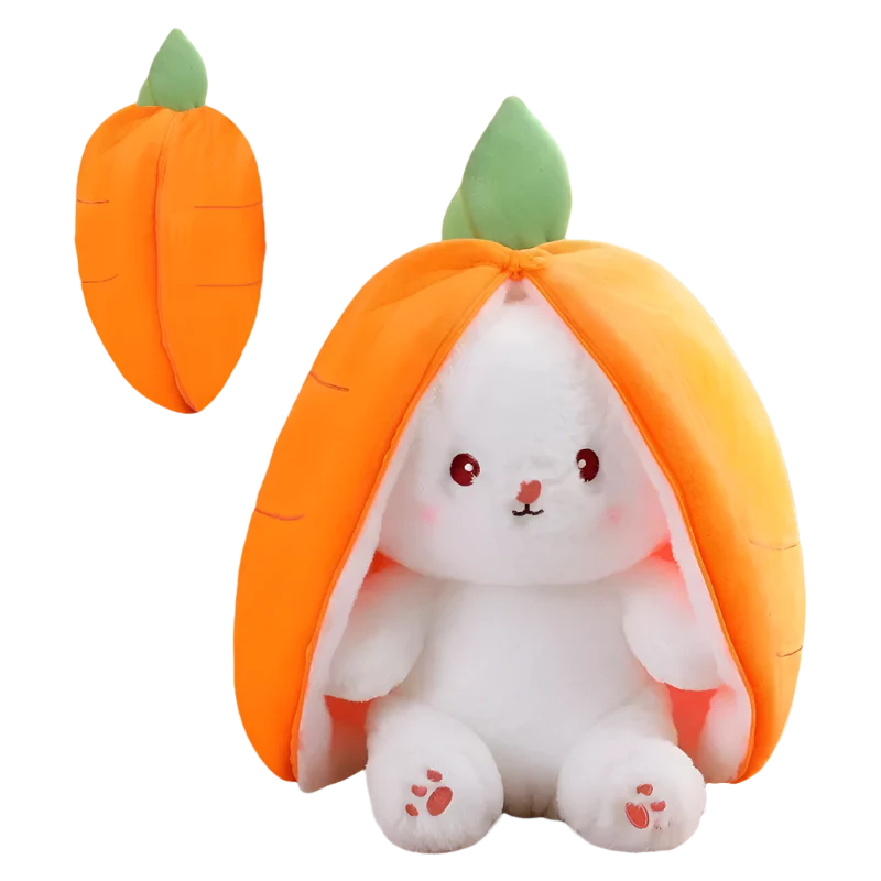 Transforming Strawberry Rabbit Doll - Adorable Plushie & Pillow