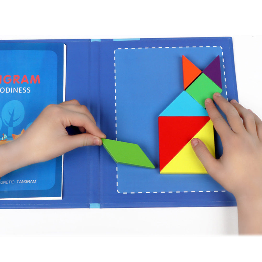 Wooden Tangram Magnetic Puzzles