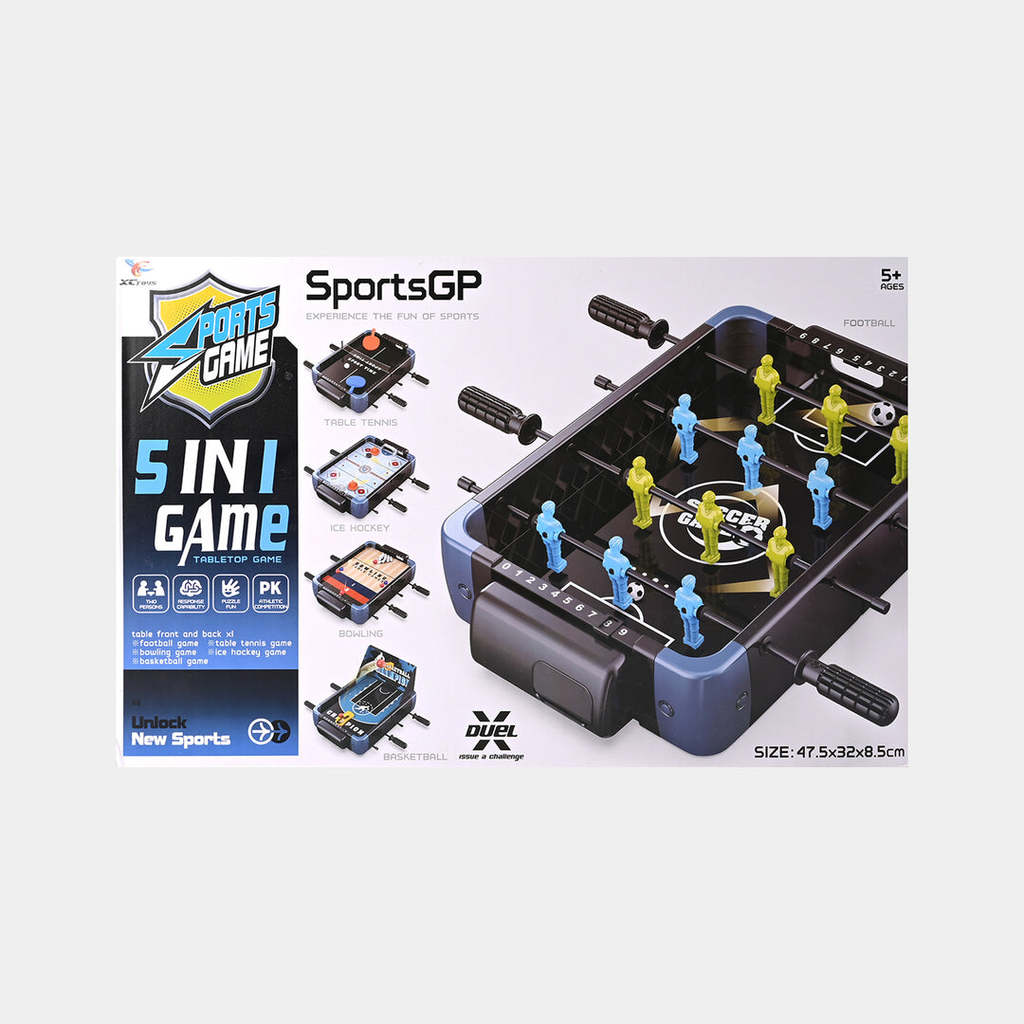 Table Top Football Game for Kids | 5-in-1 Multi-Game Set