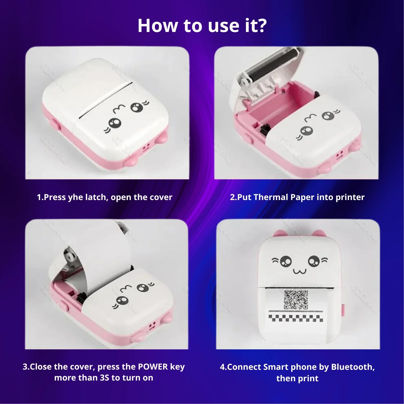 Mini Portable Thermal Printer