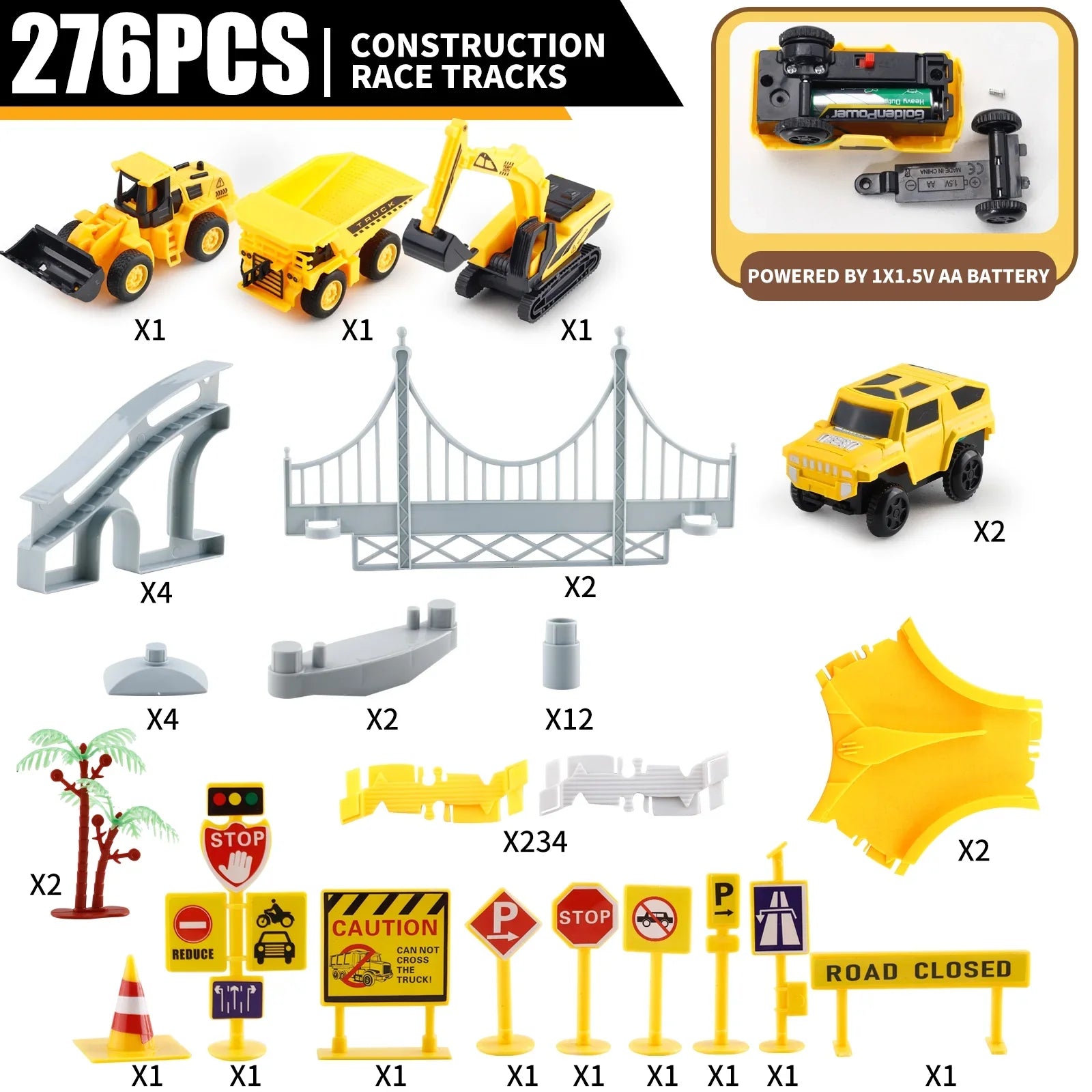TurboTrack - Construction Racing Track Set