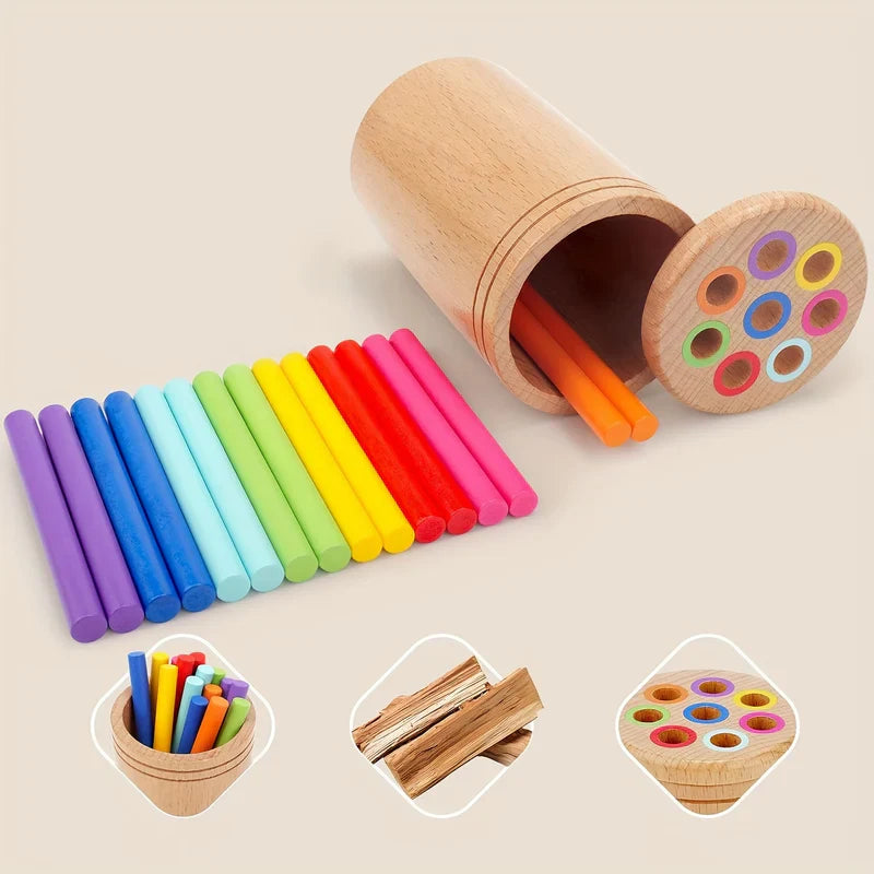 Wooden Color Sorting Sticks