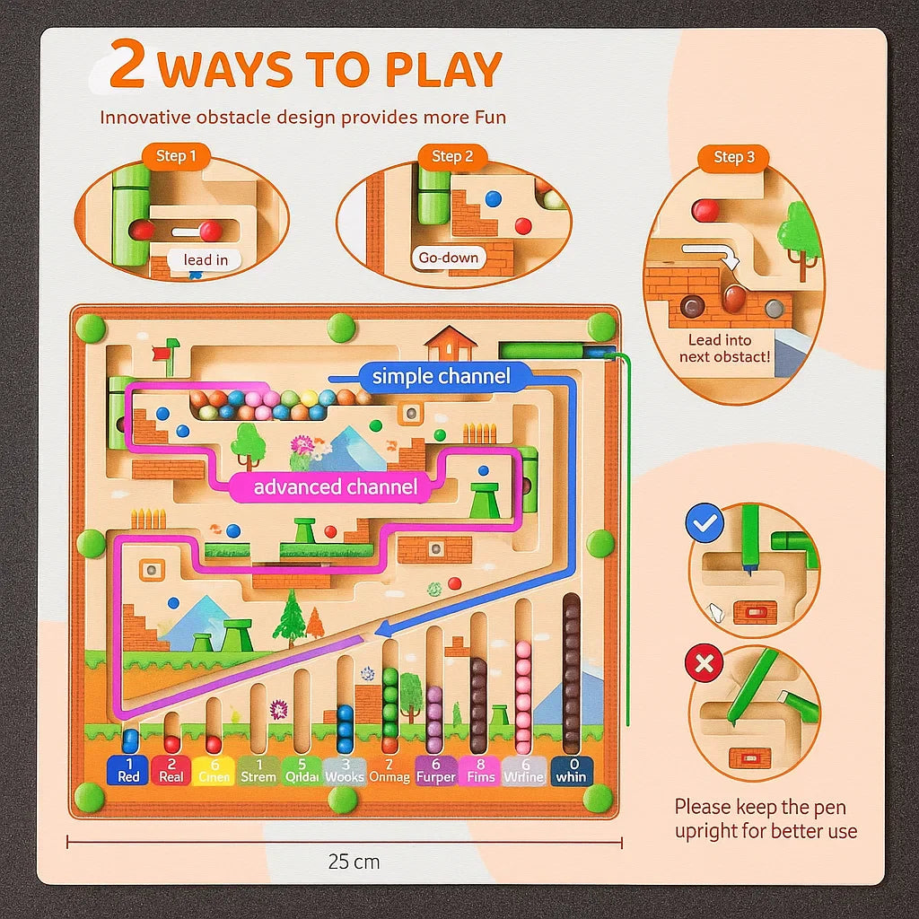 Montessori Magnetic Bead Maze