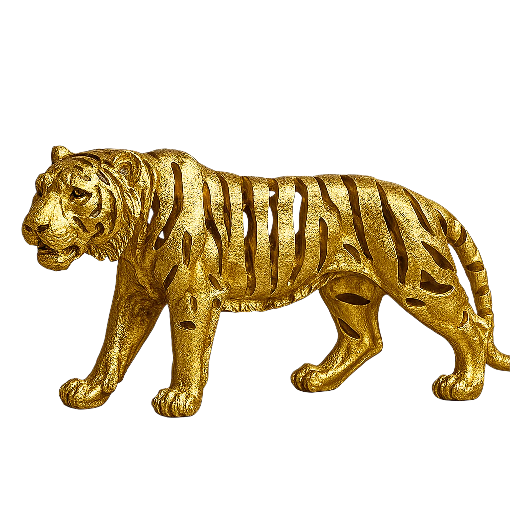 Golden Tiger Figurine
