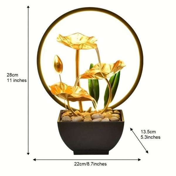 Golden Lotus Leaf Lamp