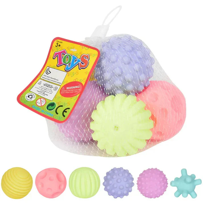 Set of 6 sensory balls for babies - Textured