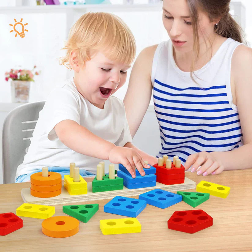 Montessori Wooden Stacking Puzzle Toy