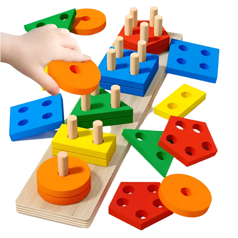 Montessori Wooden Stacking Puzzle Toy