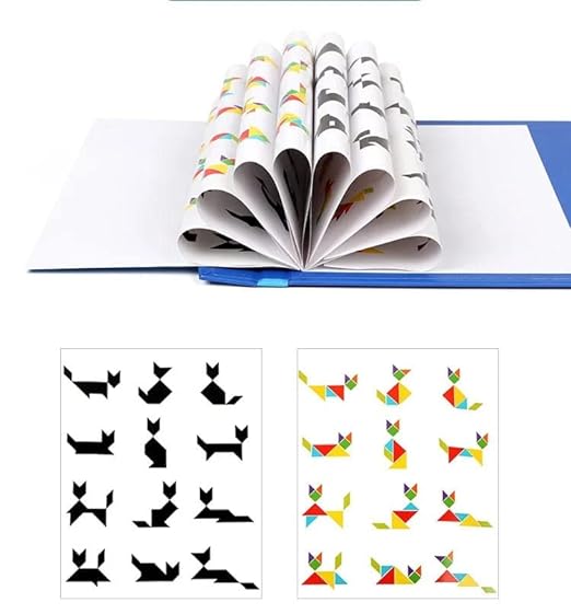 Wooden Tangram Magnetic Puzzles