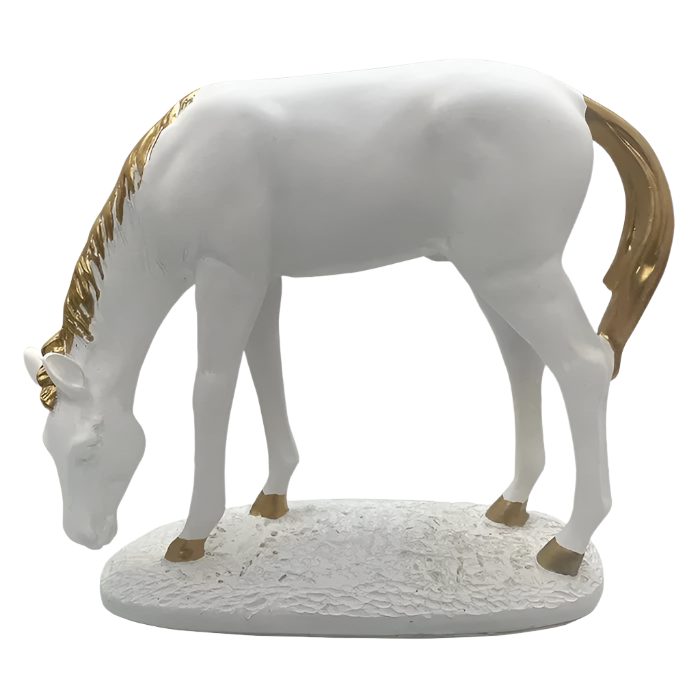 Grazing Horse Statue