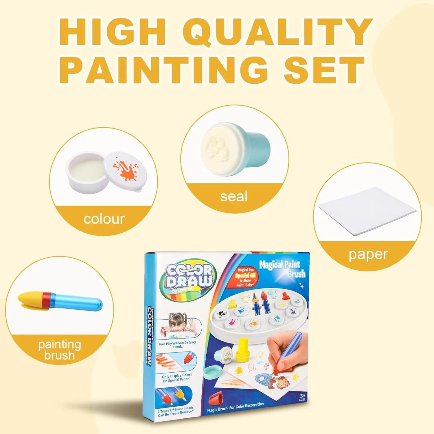 Color-Changing Magic Brush Kids Painting Set
